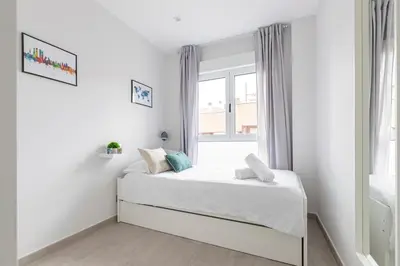 Cama o camas de una habitación en Spacious and very bright in Prosperidad