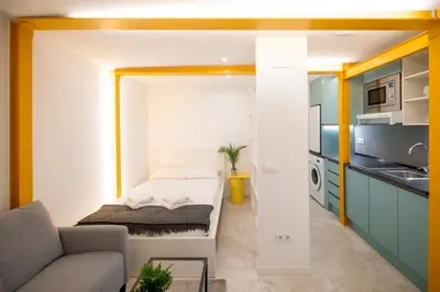 Una cocina o zona de cocina en Coqueto apartamento a 1km Puerta del Sol izq