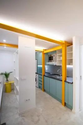 Una cocina o zona de cocina en Coqueto apartamento a 1km Puerta del Sol izq