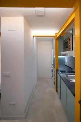 Una cocina o zona de cocina en Coqueto apartamento a 1km Puerta del Sol izq