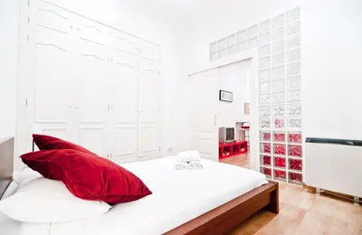 Cama o camas de una habitación en Gran Via III