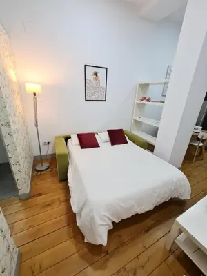 Cama o camas de una habitación en Madrid Sol Home