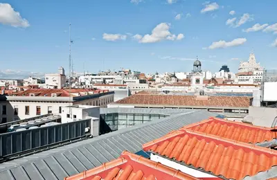 Vista general de Madrid o vista desde el apartamento