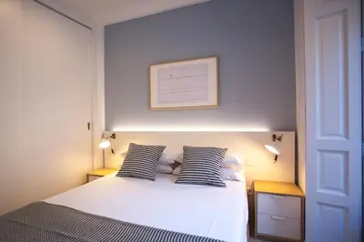 Cama o camas de una habitación en Apartment in Malasaña