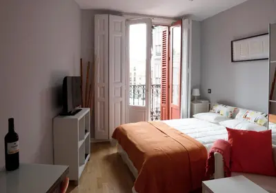 Cama o camas de una habitación en Estudio Plaza Mayor