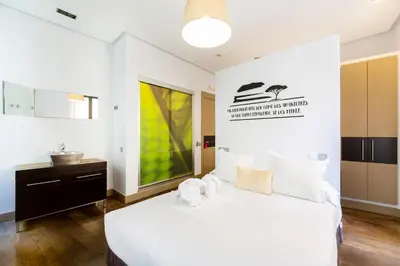 Cama o camas de una habitación en Madrid House Rooms