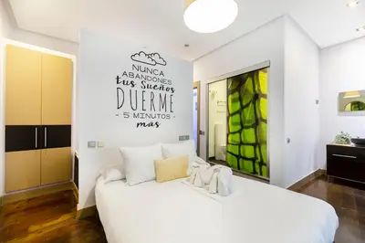 Cama o camas de una habitación en Madrid House Rooms