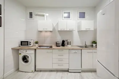 Una cocina o zona de cocina en Atocha apartamentos zona Centro