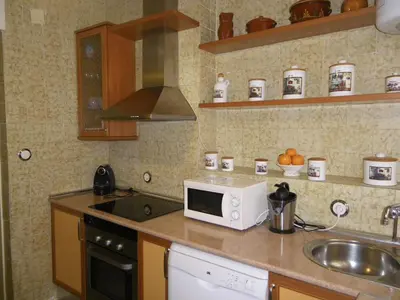Una cocina o zona de cocina en Atocha Palace