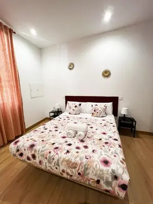 Cama o camas de una habitación en Hostal Abaaly