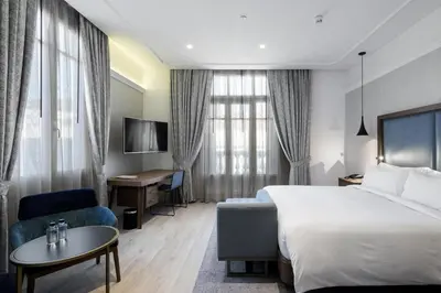 Cama o camas de una habitación en DoubleTree by Hilton Madrid-Prado