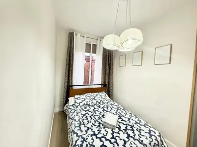 Cama o camas de una habitación en Piramides 1 Apartment