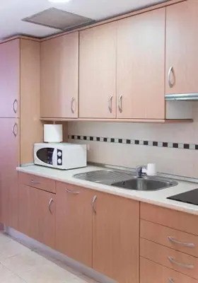 Una cocina o zona de cocina en Un ideal estudio para conocer Madrid