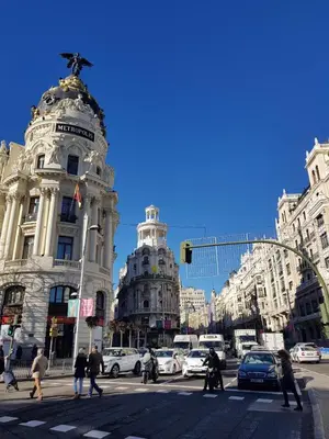 Vista general de Madrid o vista desde el apartamento