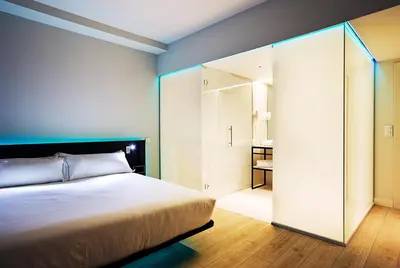 Cama o camas de una habitación en B&B HOTEL Madrid Centro Puerta del Sol