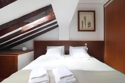 Cama o camas de una habitación en Celling La latina by Batuecas
