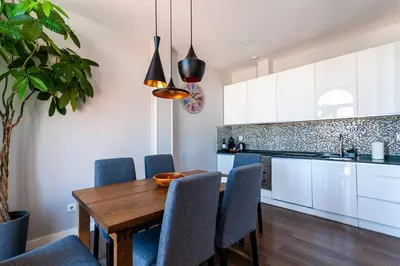 Una cocina o zona de cocina en Ático en la Gran Vía con Terraza