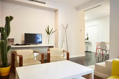 Una televisión o centro de entretenimiento en Apartamento Principe Pio