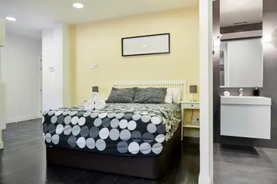 Cama o camas de una habitación en Apartamento Principe Pio