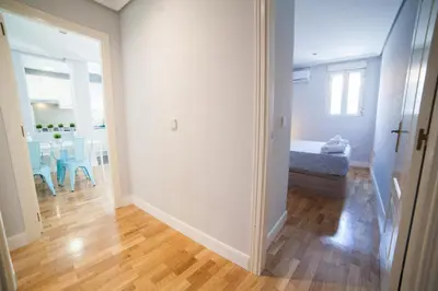 Cama o camas de una habitación en Apartments Madrid Principe