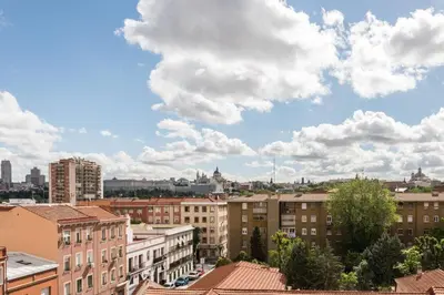 Vista general de Madrid o vista desde el apartamento