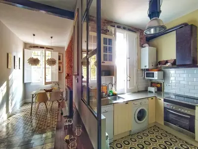 Una cocina o zona de cocina en La Casita Vintage