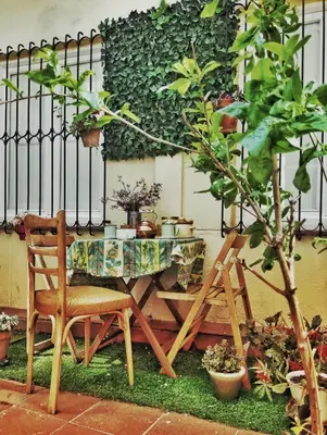 Jardín al aire libre en La Casita Vintage