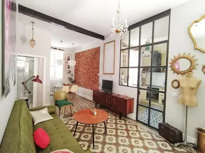 Zona de estar de La Casita Vintage
