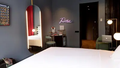 Cama o camas de una habitación en Axel Hotel Madrid - Adults Only