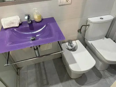 Un baño de Una genial estancia en Madrid centro