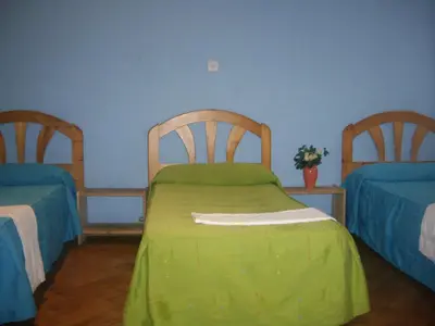 Cama o camas de una habitación en Hostal Pacios