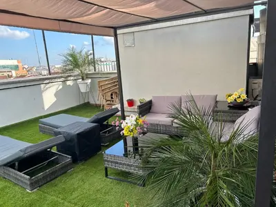 Zona de estar de Penthouse Madrid View