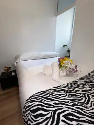 Cama o camas de una habitación en Penthouse Madrid View