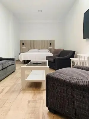 Cama o camas de una habitación en Hotel Madrid Río