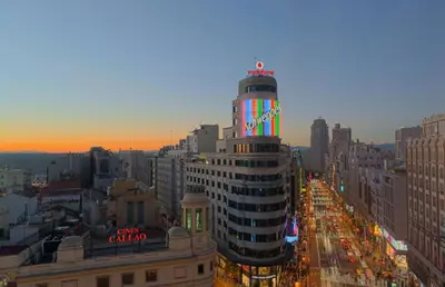 Vista general de Madrid o vista desde el apartamento