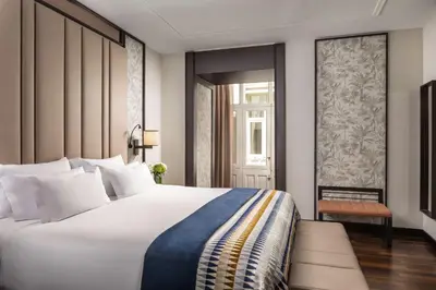 Cama o camas de una habitación en NH Collection Madrid Palacio de Tepa
