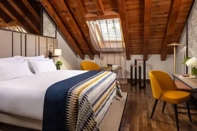 Cama o camas de una habitación en NH Collection Madrid Palacio de Tepa