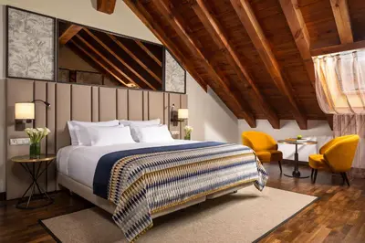 Cama o camas de una habitación en NH Collection Madrid Palacio de Tepa
