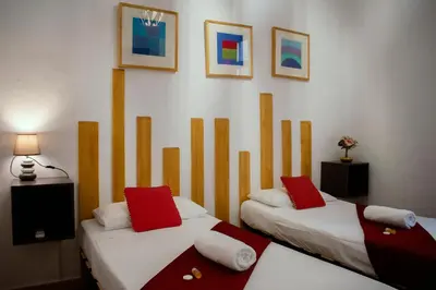 Cama o camas de una habitación en Casa Lemus