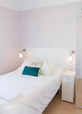 Cama o camas de una habitación en Atico Atocha con Terraza