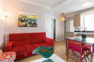 Zona de estar de Atico Atocha con Terraza