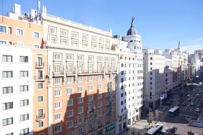 Vista general de Madrid o vista desde el hotel