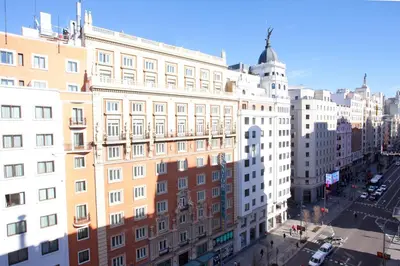 Vista general de Madrid o vista desde el hotel