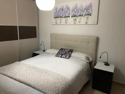 Cama o camas de una habitación en Apartamento Atocha-Delicias! 4PAX