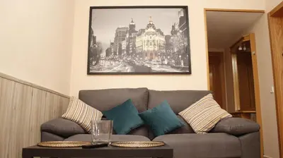 Zona de estar de Apartamento Atocha-Delicias! 4PAX