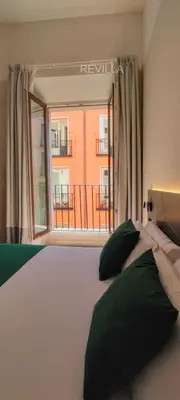 Cama o camas de una habitación en Hostal Anton Martin