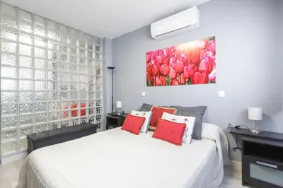 Cama o camas de una habitación en Chueca Apartment