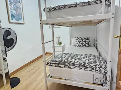 Cama o camas de una habitación en Apartamento totalmente equipado en el centro de Madrid