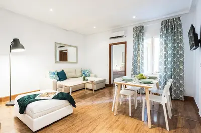 Zona de estar de Apartamento totalmente equipado en el centro de Madrid