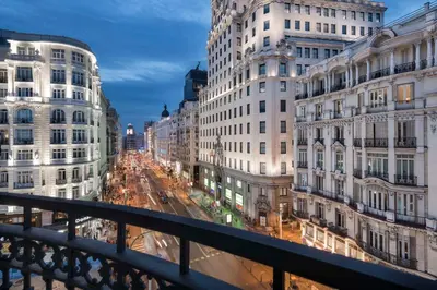 Vista general de Madrid o vista desde el hotel
